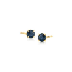 .60 ct. t.w. Round Sapphire Stud Earrings in 14kt Yellow Gold