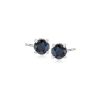 1.10 ct. t.w. Round Sapphire Stud Earrings in Sterling Silver