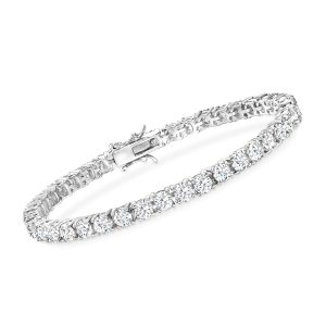 10.00 ct. t.w. CZ Tennis Bracelet in Sterling Silver