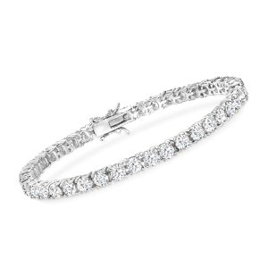 10.00 ct. t.w. CZ Tennis Bracelet in Sterling Silver