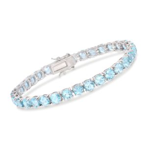 19.20 ct. t.w. Sky Blue Topaz Tennis Bracelet in Sterling Silver