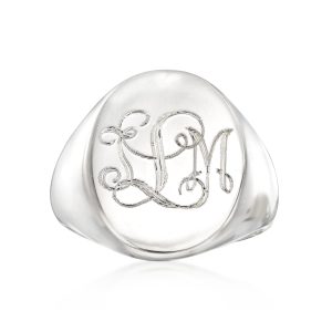 Sterling Silver Personalized Signet Ring