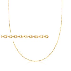 Italian 1mm 18kt Yellow Gold Cable-Chain Necklace