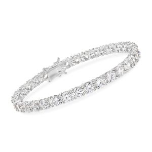 15.00 ct. t.w. CZ Tennis Bracelet in Sterling Silver