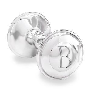 Cunill Sterling Silver Personalized Baby Rattle