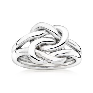 Italian Sterling Silver Double Love Knot Ring