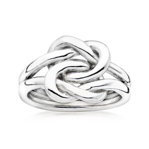 Italian Sterling Silver Double Love Knot Ring