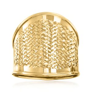 Italian 14kt Yellow Gold Wide Ring