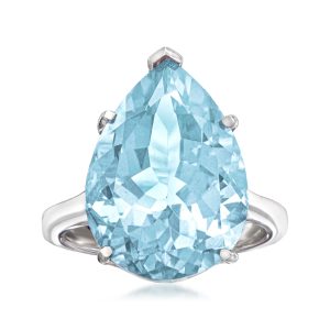 13.00 Carat Sky Blue Topaz Ring in Sterling Silver