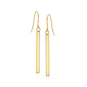 14kt Yellow Gold Linear Drop Earrings