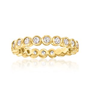 1.00 ct. t.w. Bezel-Set Diamond Eternity Band in 14kt Yellow Gold