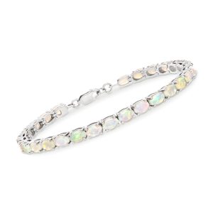 Ethiopian Opal Tennis Bracelet in Sterling Silver