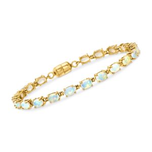 Ethiopian Opal Tennis Bracelet in 18kt Gold Over Sterling
