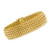 Italian 14kt Yellow Gold Wide Riso-Link Bracelet