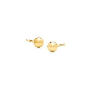 Italian 4mm 18kt Yellow Gold Ball Stud Earrings