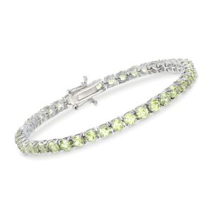 12.00 ct. t.w. Peridot Tennis Bracelet in Sterling Silver