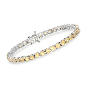 10.00 ct. t.w. Citrine Tennis Bracelet in Sterling Silver