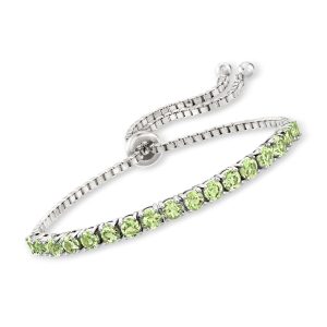 5.00 ct. t.w. Peridot Bolo Bracelet in Sterling Silver