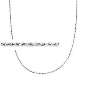 2mm Sterling Silver Rope-Chain Necklace