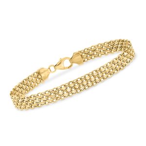 Italian 18kt Yellow Gold Bismark-Link Bracelet