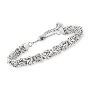 Sterling Silver Byzantine Bolo Bracelet