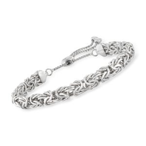 Sterling Silver Byzantine Bolo Bracelet