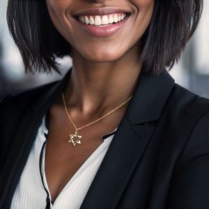 18kt Gold Over Sterling Silver Star of David Necklace. 16"