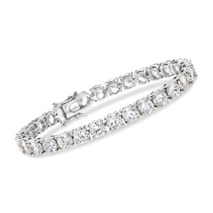 23.00 ct. t.w. CZ Tennis Bracelet in Sterling Silver