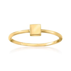 18kt Yellow Gold Square Ring