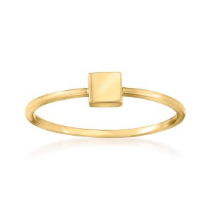 18kt Yellow Gold Square Ring