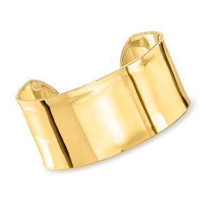 Italian 14kt Yellow Gold Wide Cuff Bracelet