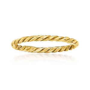 18kt Yellow Gold Roped Ring