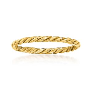 18kt Yellow Gold Roped Ring