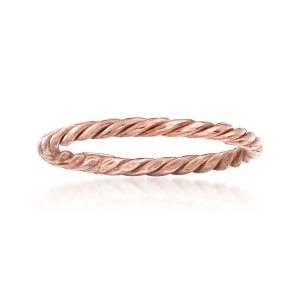 18kt Rose Gold Roped Ring