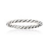 18kt White Gold Roped Ring