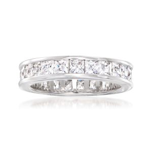 2.60 ct. t.w. Princess-Cut CZ Eternity Band in Sterling Silver