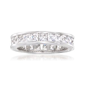 2.60 ct. t.w. Princess-Cut CZ Eternity Band in Sterling Silver
