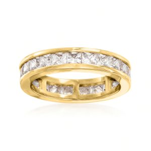 3.00 ct. t.w. CZ Eternity Band in 18kt Yellow Gold Over Sterling Silver