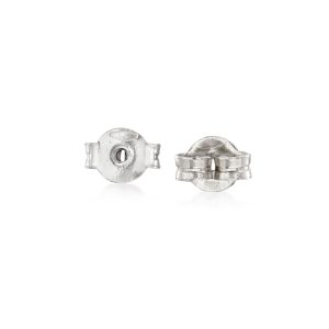 Italian 14kt White Gold Medium 5mm Earring Backings