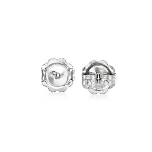 Italian 14kt White Gold X-Large 9mm Earring Backings