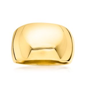 Italian 18kt Gold Over Sterling Dome Ring