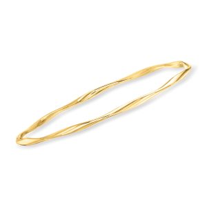 Italian 14kt Yellow Gold Twisted Bangle Bracelet
