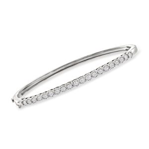1.00 ct. t.w. Diamond Bangle Bracelet in Sterling Silver