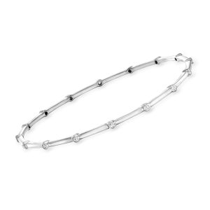 .25 ct. t.w. Diamond Bezel Bangle Bracelet in Sterling Silver