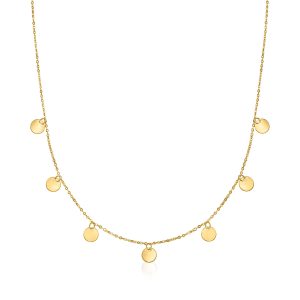 Italian 14kt Yellow Gold Multi-Circle Necklace