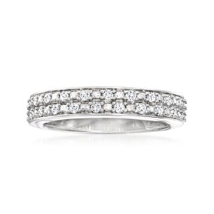.25 ct. t.w. Diamond Two-Row Ring in Sterling Silver