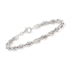 Sterling Silver Rope-Chain Bracelet