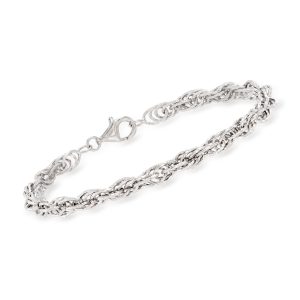 Sterling Silver Rope-Chain Bracelet