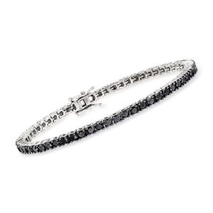 5.00 ct. t.w. Black Diamond Tennis Bracelet in Sterling Silver