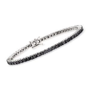 5.00 ct. t.w. Black Diamond Tennis Bracelet in Sterling Silver